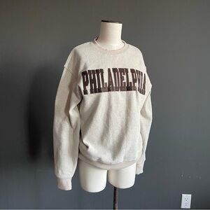 New York Popular Philadelphia Sweatshirt Collegiate Preppy Cozy Fleece Academia